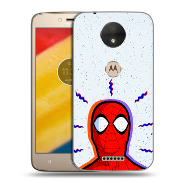Пластиковый чехол на Motorola Moto C с принтом Spiderman Человек паук Пластиковый чехол на Motorola Moto C с принтом Spiderman Человек паук