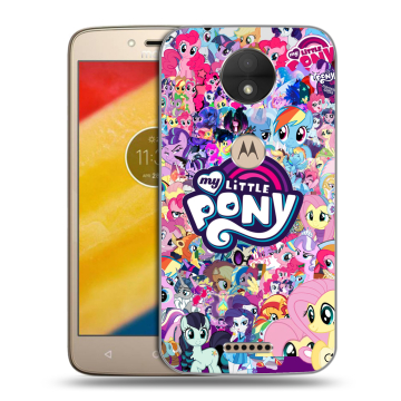 Пластиковый чехол на Motorola Moto C с принтом My little pony Дружба чудо