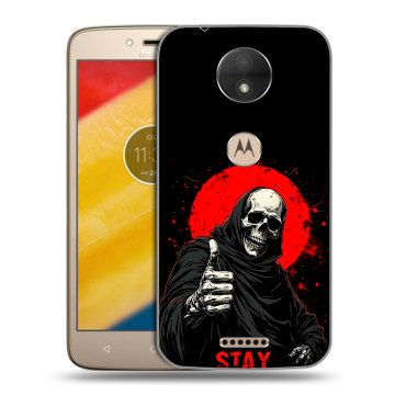 Пластиковый чехол на Motorola Moto C с принтом смешной скелет Пластиковый чехол на Motorola Moto C с принтом смешной скелет