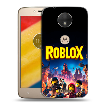 Пластиковый чехол на Motorola Moto C с принтом Roblox Роблокс