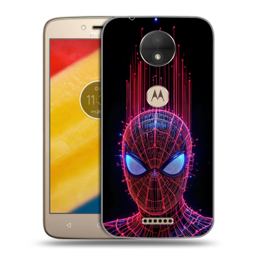 Пластиковый чехол на Motorola Moto C с принтом Spiderman Человек паук