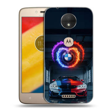 Пластиковый чехол на Motorola Moto C с принтом BMW БМВ