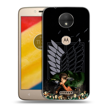 Пластиковый чехол на Motorola Moto C с принтом Атака титанов