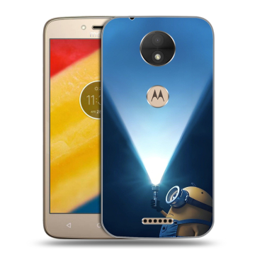 Пластиковый чехол на Motorola Moto C с принтом Миньоны