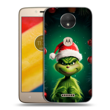 Пластиковый чехол на Motorola Moto C с принтом Гринч Новый год Рождество Пластиковый чехол на Motorola Moto C с принтом Гринч Новый год Рождество