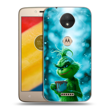 Пластиковый чехол на Motorola Moto C с принтом Новый год гринч Пластиковый чехол на Motorola Moto C с принтом Новый год гринч
