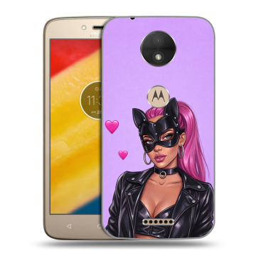 Пластиковый чехол на Motorola Moto C с принтом женский Пластиковый чехол на Motorola Moto C с принтом женский