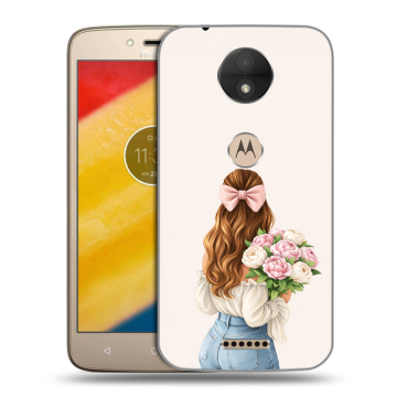 Пластиковый чехол на Motorola Moto C с принтом женский