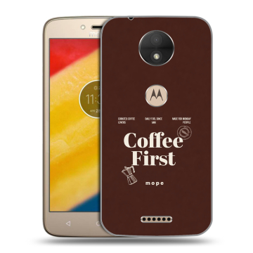 Пластиковый чехол на Motorola Moto C с принтом женский