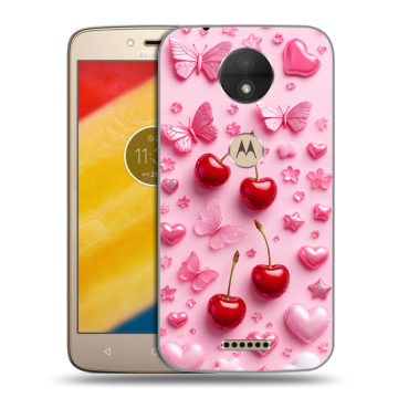 Пластиковый чехол на Motorola Moto C с принтом для девочек