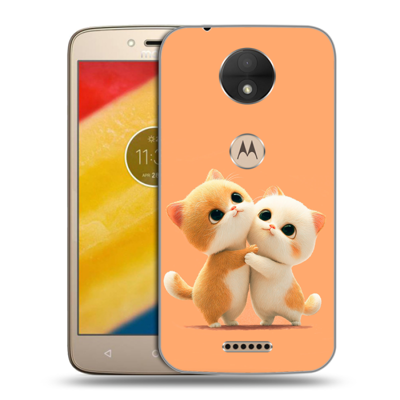 Пластиковый чехол на Motorola Moto C с принтом Милые котики Пластиковый чехол на Motorola Moto C с принтом Милые котики