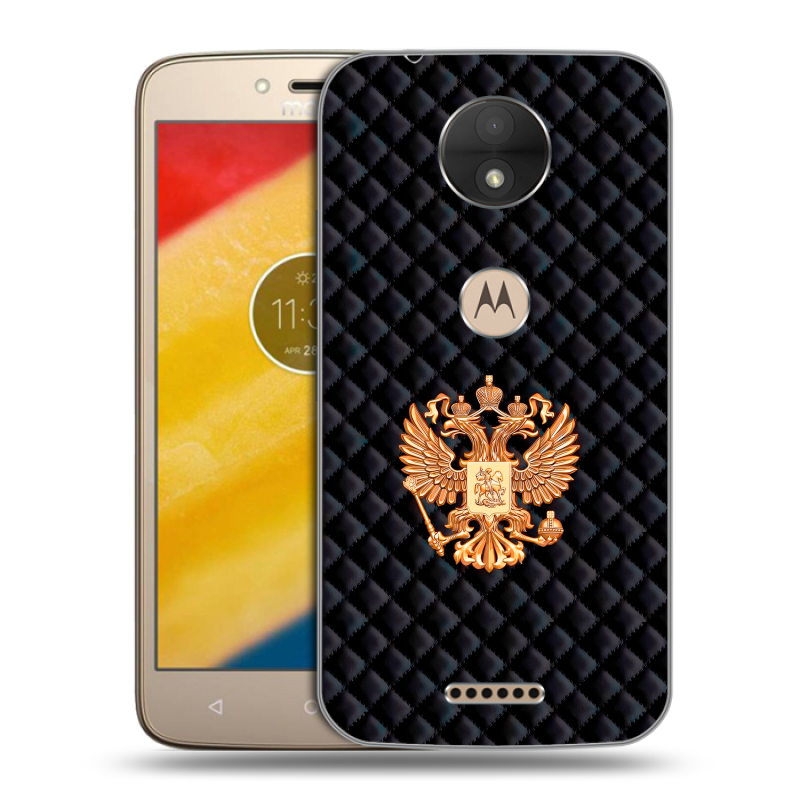 Пластиковый чехол на Motorola Moto C с принтом Герб России принт Пластиковый чехол на Motorola Moto C с принтом Герб России принт