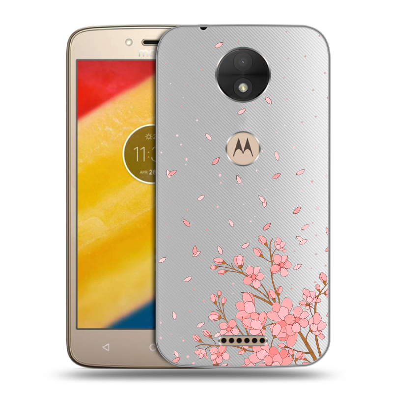 Пластиковый чехол на Motorola Moto C с принтом Ветка сакуры Пластиковый чехол на Motorola Moto C с принтом Ветка сакуры