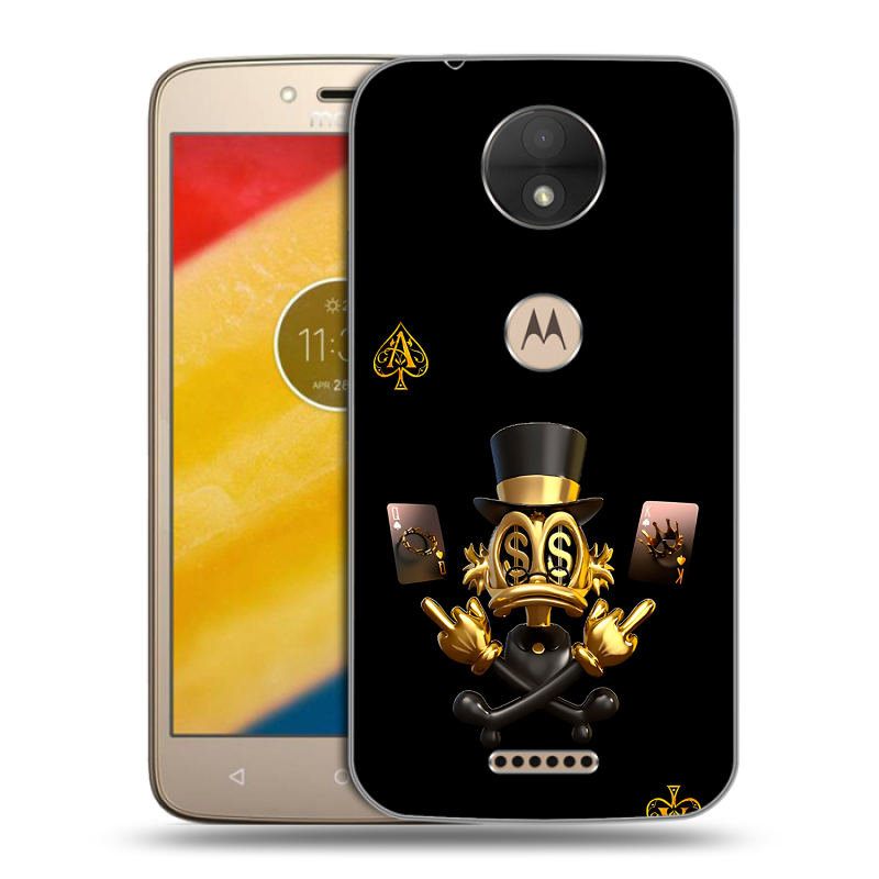 Пластиковый чехол на Motorola Moto C с принтом Золотой скрудж макдак Пластиковый чехол на Motorola Moto C с принтом Золотой скрудж макдак