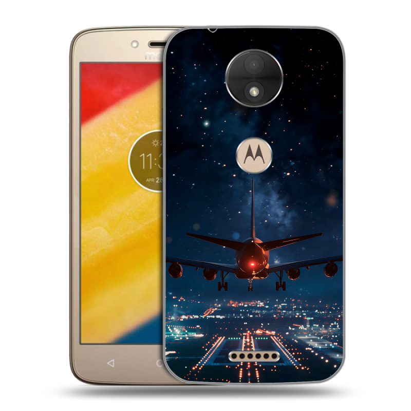 Пластиковый чехол на Motorola Moto C с принтом самолет Пластиковый чехол на Motorola Moto C с принтом самолет