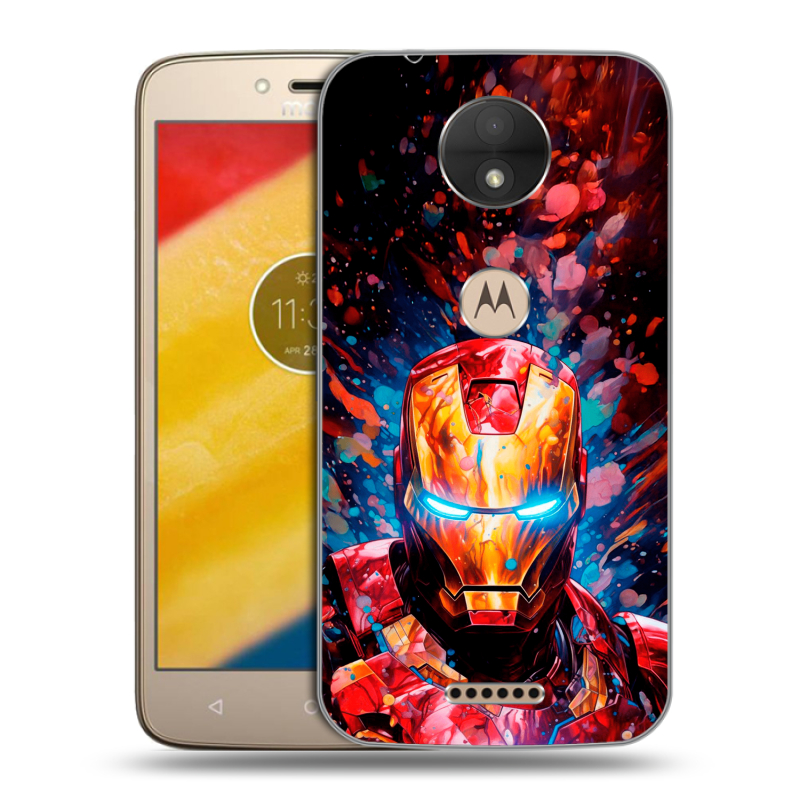 Пластиковый чехол на Motorola Moto C с принтом Железный человек Ironman Пластиковый чехол на Motorola Moto C с принтом Железный человек Ironman