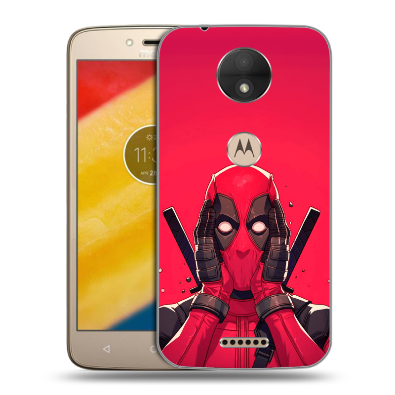 Пластиковый чехол на Motorola Moto C с принтом Дедпул Deadpool Пластиковый чехол на Motorola Moto C с принтом Дедпул Deadpool