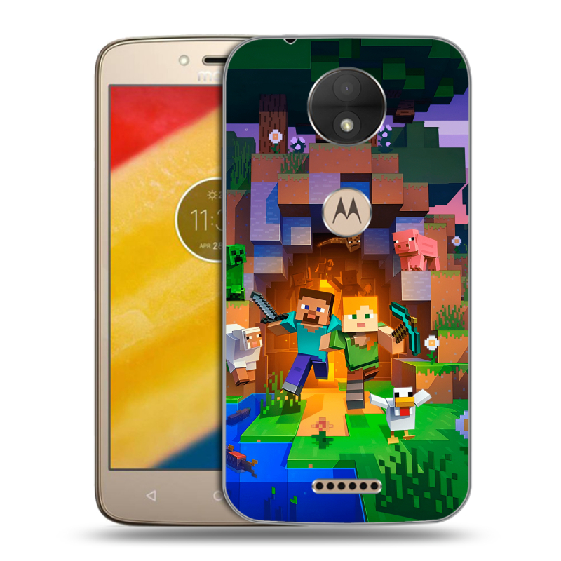 Пластиковый чехол на Motorola Moto C с принтом Майнкрафт Minecraft Пластиковый чехол на Motorola Moto C с принтом Майнкрафт Minecraft
