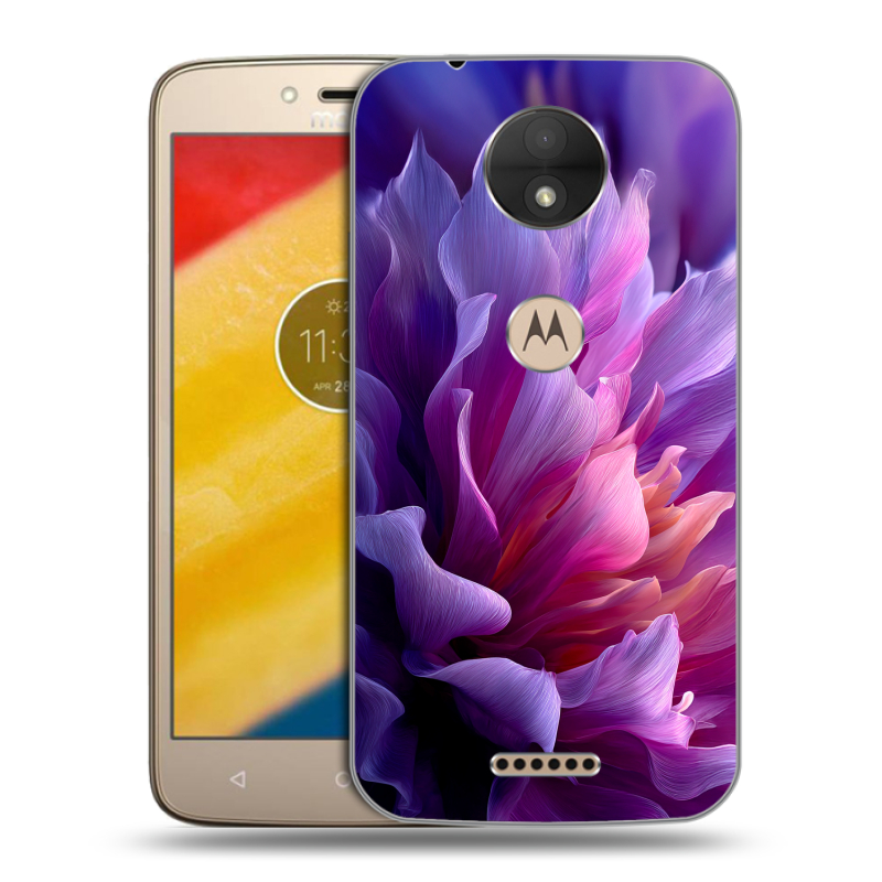 Пластиковый чехол на Motorola Moto C с принтом женский цветы Пластиковый чехол на Motorola Moto C с принтом женский цветы