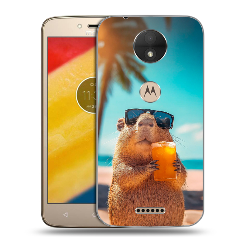 Пластиковый чехол на Motorola Moto C с принтом Капибара Пластиковый чехол на Motorola Moto C с принтом Капибара