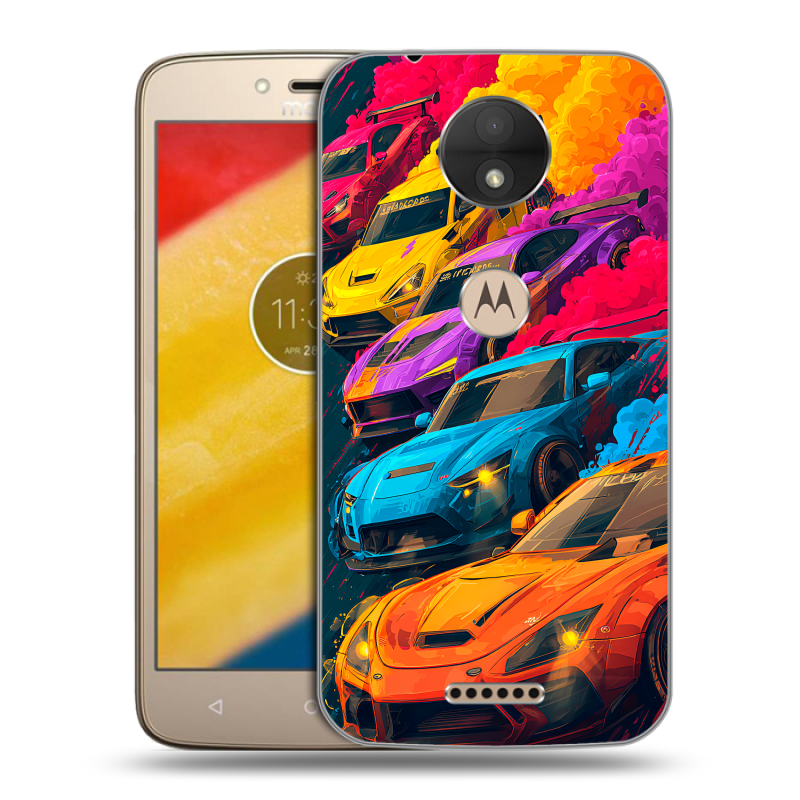 Пластиковый чехол на Motorola Moto C с принтом Тачки Пластиковый чехол на Motorola Moto C с принтом Тачки
