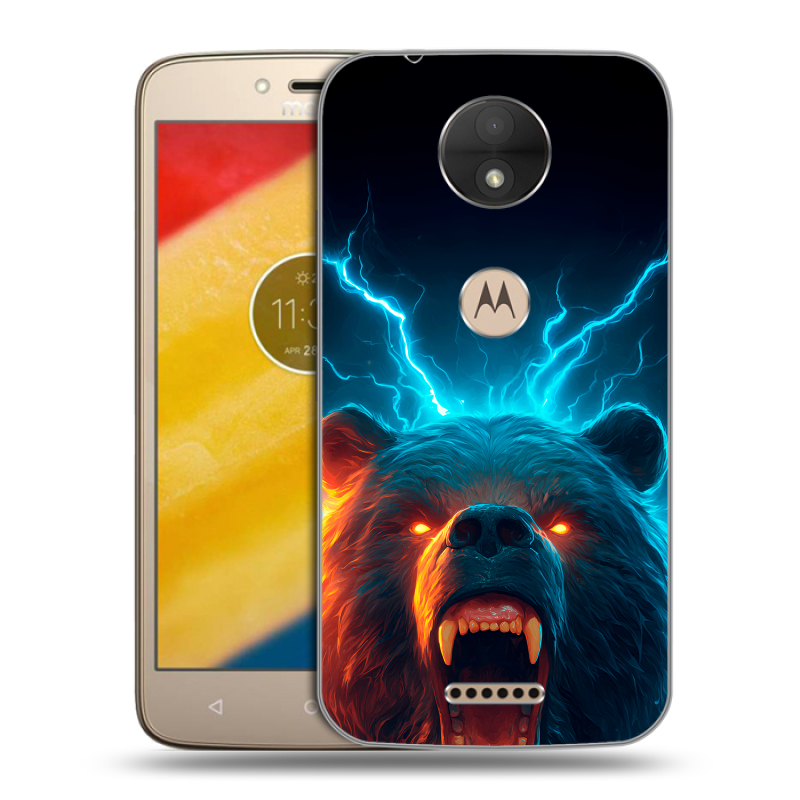 Пластиковый чехол на Motorola Moto C с принтом Медведь Пластиковый чехол на Motorola Moto C с принтом Медведь
