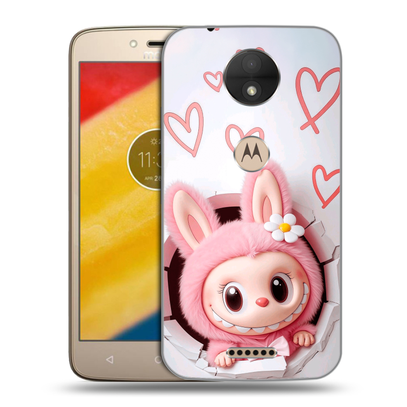 Пластиковый чехол на Motorola Moto C с принтом Labubu Лабубу Пластиковый чехол на Motorola Moto C с принтом Labubu Лабубу