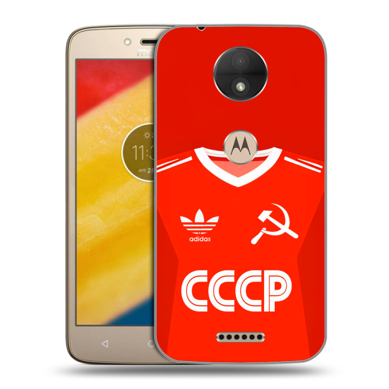 Пластиковый чехол на Motorola Moto C с принтом Флаг Герб СССР Пластиковый чехол на Motorola Moto C с принтом Флаг Герб СССР