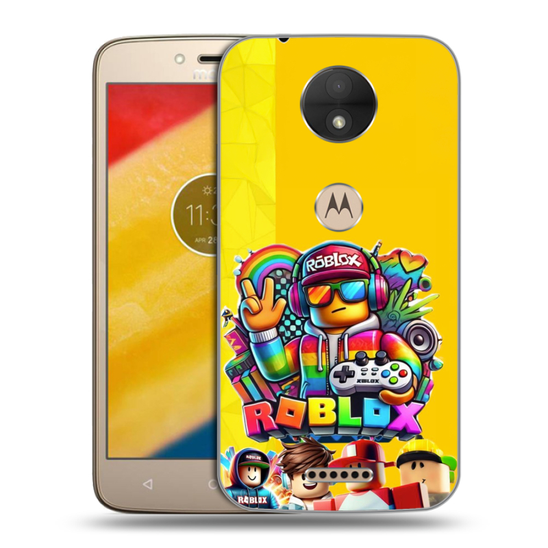 Пластиковый чехол на Motorola Moto C с принтом Roblox Роблокс Пластиковый чехол на Motorola Moto C с принтом Roblox Роблокс