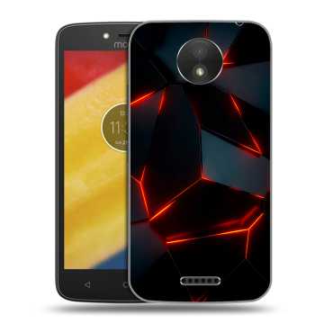 Силиконовый чехол на Motorola Moto C Plus с принтом Яркие абстракции