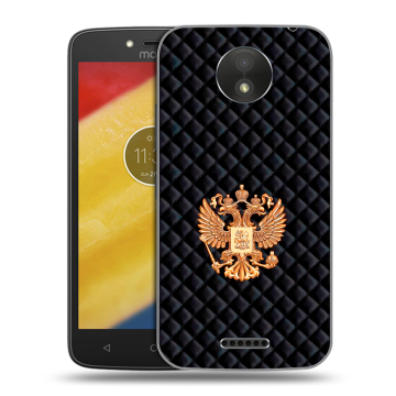 Силиконовый чехол на Motorola Moto C Plus с принтом Герб России принт Силиконовый чехол на Motorola Moto C Plus с принтом Герб России принт