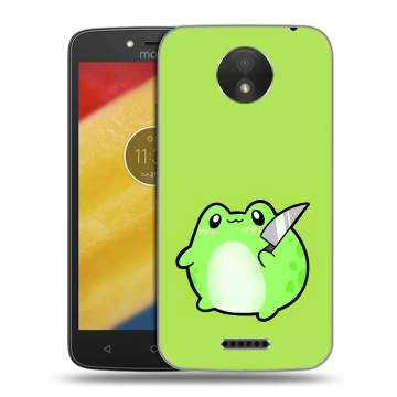 Силиконовый чехол на Motorola Moto C Plus с принтом Лягушенок Силиконовый чехол на Motorola Moto C Plus с принтом Лягушенок