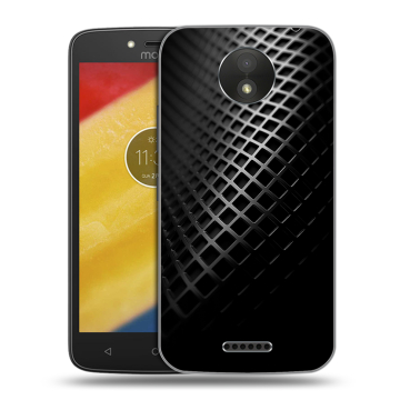 Силиконовый чехол на Motorola Moto C Plus с принтом Текстура металла Силиконовый чехол на Motorola Moto C Plus с принтом Текстура металла