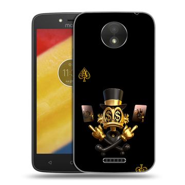 Силиконовый чехол на Motorola Moto C Plus с принтом Золотой скрудж макдак Силиконовый чехол на Motorola Moto C Plus с принтом Золотой скрудж макдак
