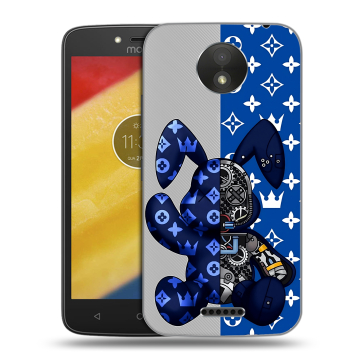 Силиконовый чехол на Motorola Moto C Plus с принтом Луи робот Силиконовый чехол на Motorola Moto C Plus с принтом Луи робот