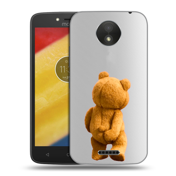 Силиконовый чехол на Motorola Moto C Plus с принтом Медведь Силиконовый чехол на Motorola Moto C Plus с принтом Медведь