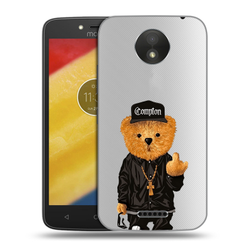 Силиконовый чехол на Motorola Moto C Plus с принтом Плюшевый медведь Силиконовый чехол на Motorola Moto C Plus с принтом Плюшевый медведь