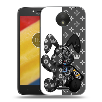 Силиконовый чехол на Motorola Moto C Plus с принтом Луи робот Силиконовый чехол на Motorola Moto C Plus с принтом Луи робот