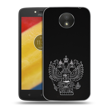 Силиконовый чехол на Motorola Moto C Plus с принтом Герб России Силиконовый чехол на Motorola Moto C Plus с принтом Герб России