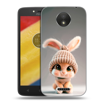 Силиконовый чехол на Motorola Moto C Plus с принтом Кролик