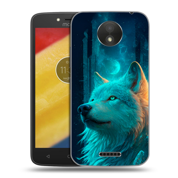 Силиконовый чехол на Motorola Moto C Plus с принтом бабочки саккура Силиконовый чехол на Motorola Moto C Plus с принтом бабочки саккура