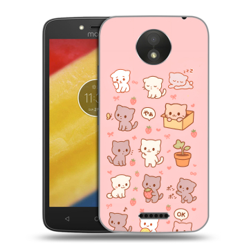 Силиконовый чехол на Motorola Moto C Plus с принтом Hello Kitty Хелоу Кити Силиконовый чехол на Motorola Moto C Plus с принтом Hello Kitty Хелоу Кити