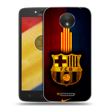 Силиконовый чехол на Motorola Moto C Plus с принтом Барселона Barcelona Силиконовый чехол на Motorola Moto C Plus с принтом Барселона Barcelona