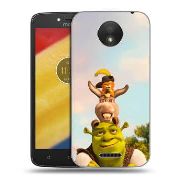 Силиконовый чехол на Motorola Moto C Plus с принтом Шрек Shrek