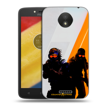 Силиконовый чехол на Motorola Moto C Plus с принтом Контер страйк Counter strike Силиконовый чехол на Motorola Moto C Plus с принтом Контер страйк Counter strike