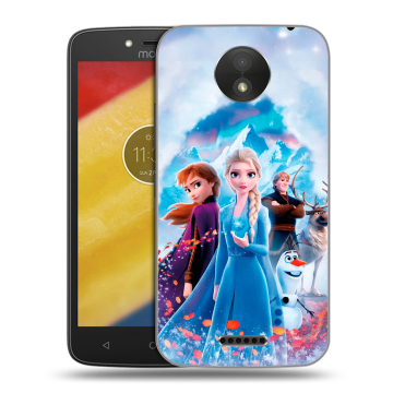 Силиконовый чехол на Motorola Moto C Plus с принтом Холодное сердце Frozen Силиконовый чехол на Motorola Moto C Plus с принтом Холодное сердце Frozen