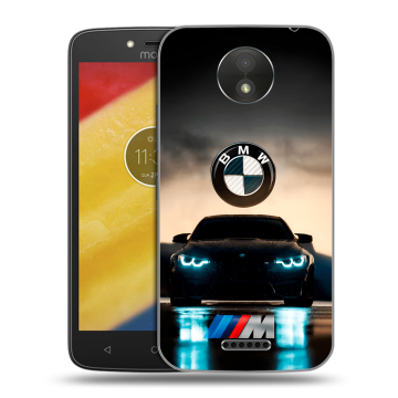 Силиконовый чехол на Motorola Moto C Plus с принтом БМВ BMW