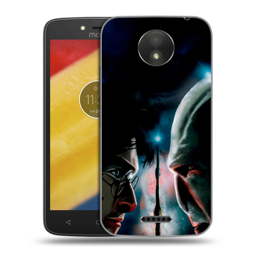 Силиконовый чехол на Motorola Moto C Plus с принтом Гарри Поттер Harry Potter