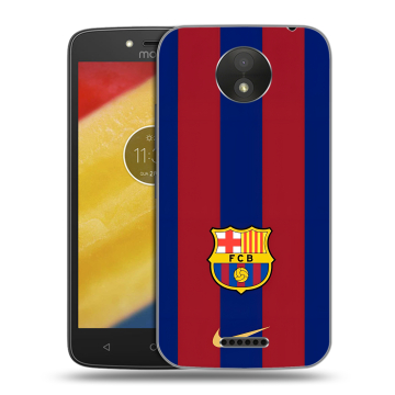 Силиконовый чехол на Motorola Moto C Plus с принтом Барселона Barcelona Силиконовый чехол на Motorola Moto C Plus с принтом Барселона Barcelona