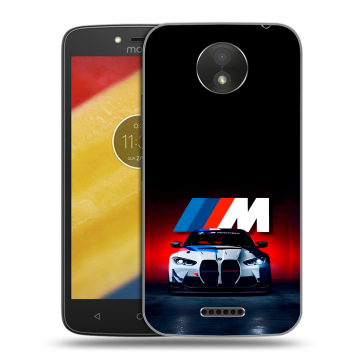 Силиконовый чехол на Motorola Moto C Plus с принтом БМВ BMW